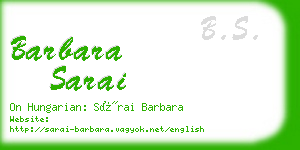 barbara sarai business card